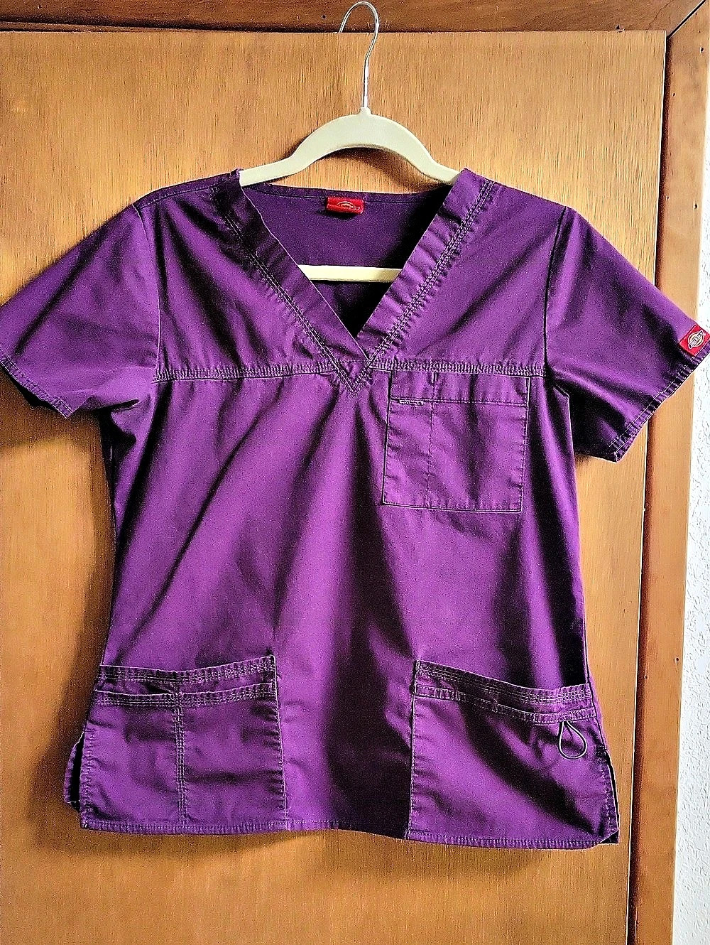 Dickies EDS Signature V-Neck Scrub Top Purple
